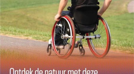 Voorpagina boekje Uniek Sporten met 12 rolstoelwandelingen inclusief het Pieterpad