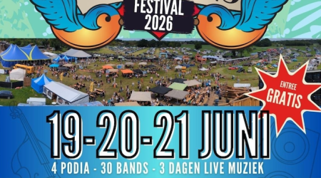 Poster Welons Festival op 19,20 en 21 juni met notitie over extra toegankelijk zijn
