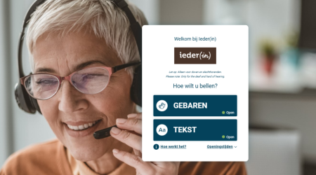 Een teletolk met headset