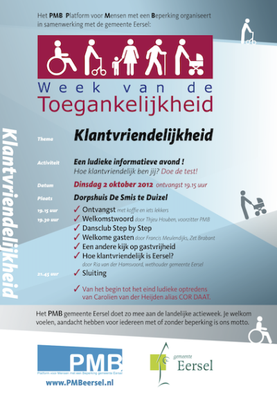 Flyer Week van de Toegankelijkheid 2012 Klantvriendelijkheid