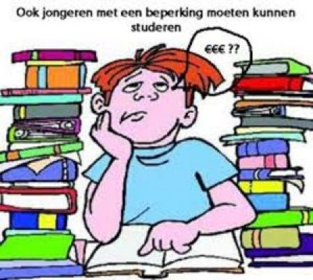 Student tussen boeken