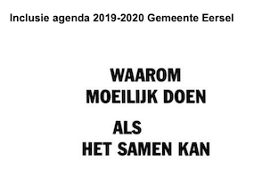 Voorblad Inclusie agenda 2019-2020 gemeente Eersel