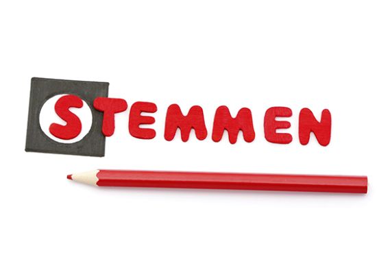 Stemmen met rood potlood