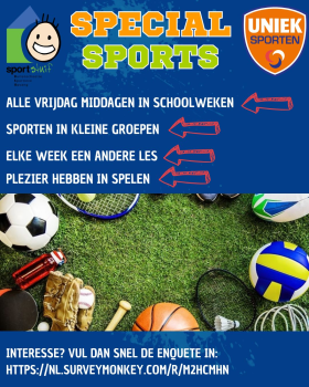 Poster over Special Sports door Uniek Sporten in de gemeente Eersel