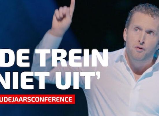 Peter Pannekoek tijdens zijn Oudejaarsconferance 2025