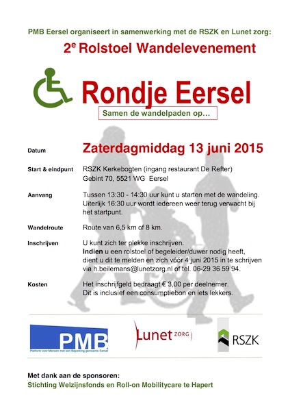 Flyer 2e rolstoel wandelevenement