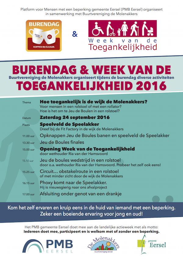 Flyer Week van de Toegankelijkheid 2016