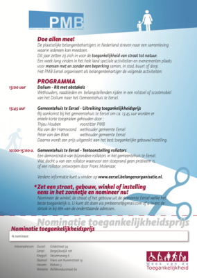 Flyer Week van de Toegankelijkheid 2011, achterzijde