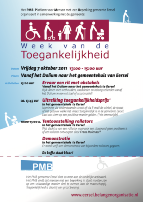 Flyer Week van de Toegankelijkheid 2011, voorzijde