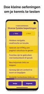 Smartphone met App Denken in beperkingen