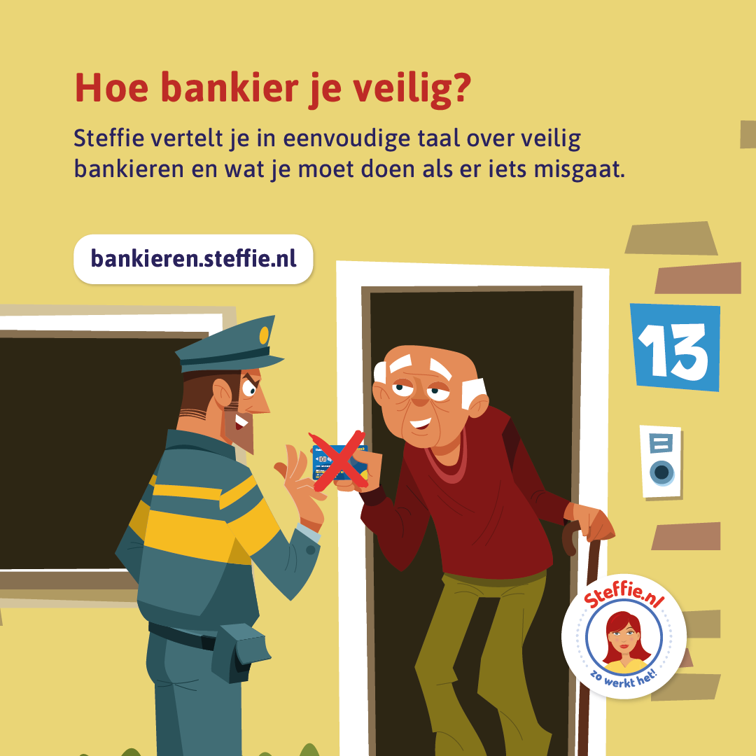 Hoe bankier je veilig? Steffie legt het uit