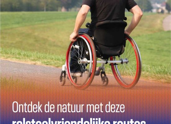 Voorpagina boekje Uniek Sporten met 12 rolstoelwandelingen inclusief het Pieterpad