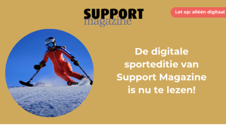 Voorblad Support Magazine met skiër
