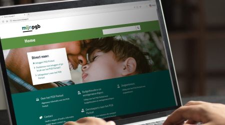 Schermafbeelding van PGB portaal