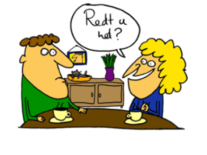 tekening keukentafelgesprek