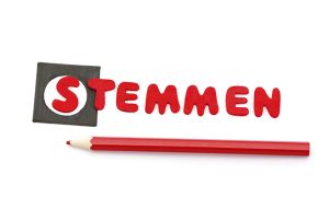 Stemmen met rood potlood