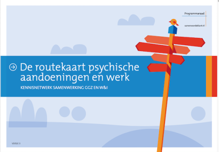 Voorblad routekaart met wegwijzers