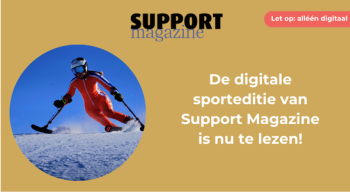 Voorblad Support Magazine met skiër